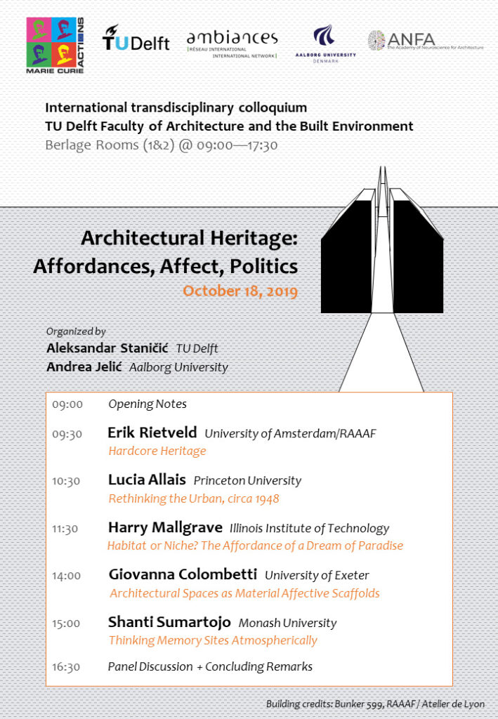 Architectural Heritage: Affordances, affect, politics